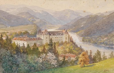 View Over Grein Castle to the Danube by Georg Janny